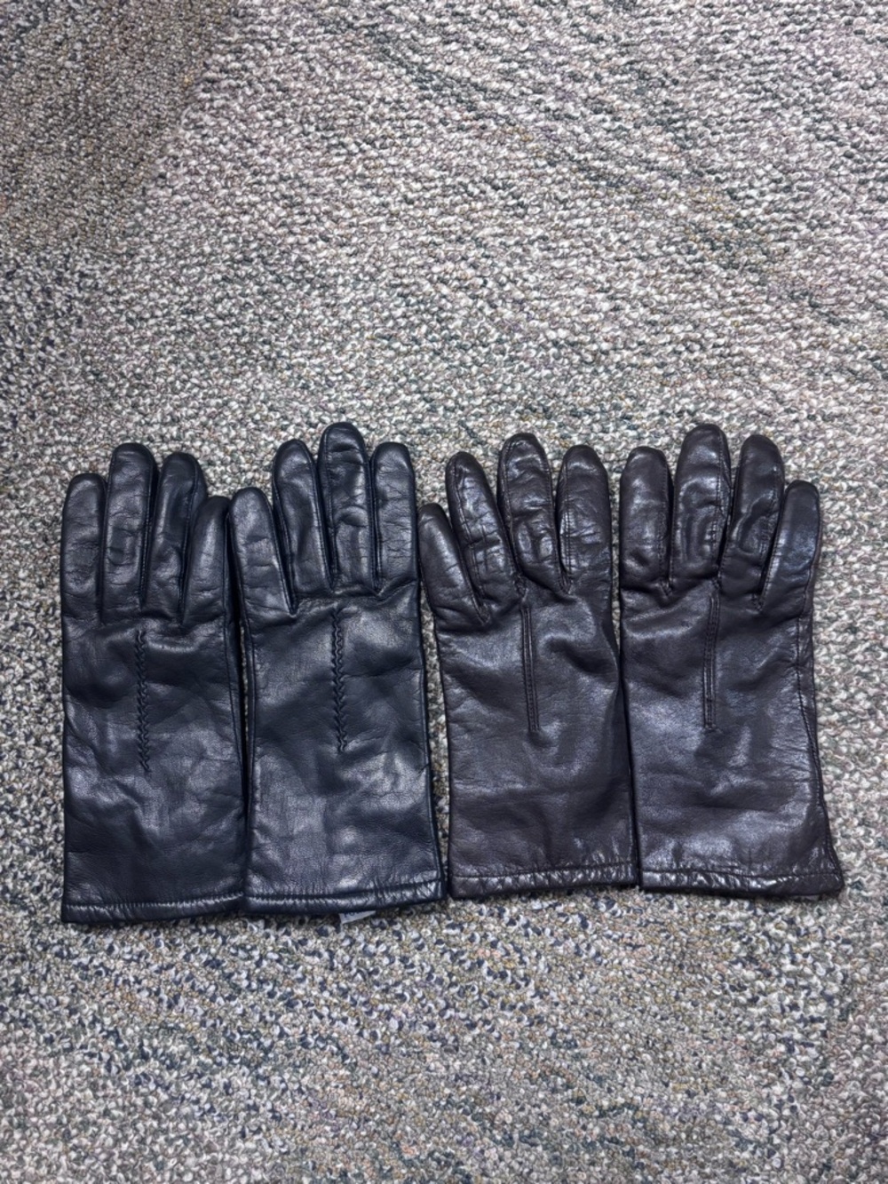 Vintage Fownes & Grandoe Leather Driving Gloves Women’s Size 8 Black & Brown.EUC